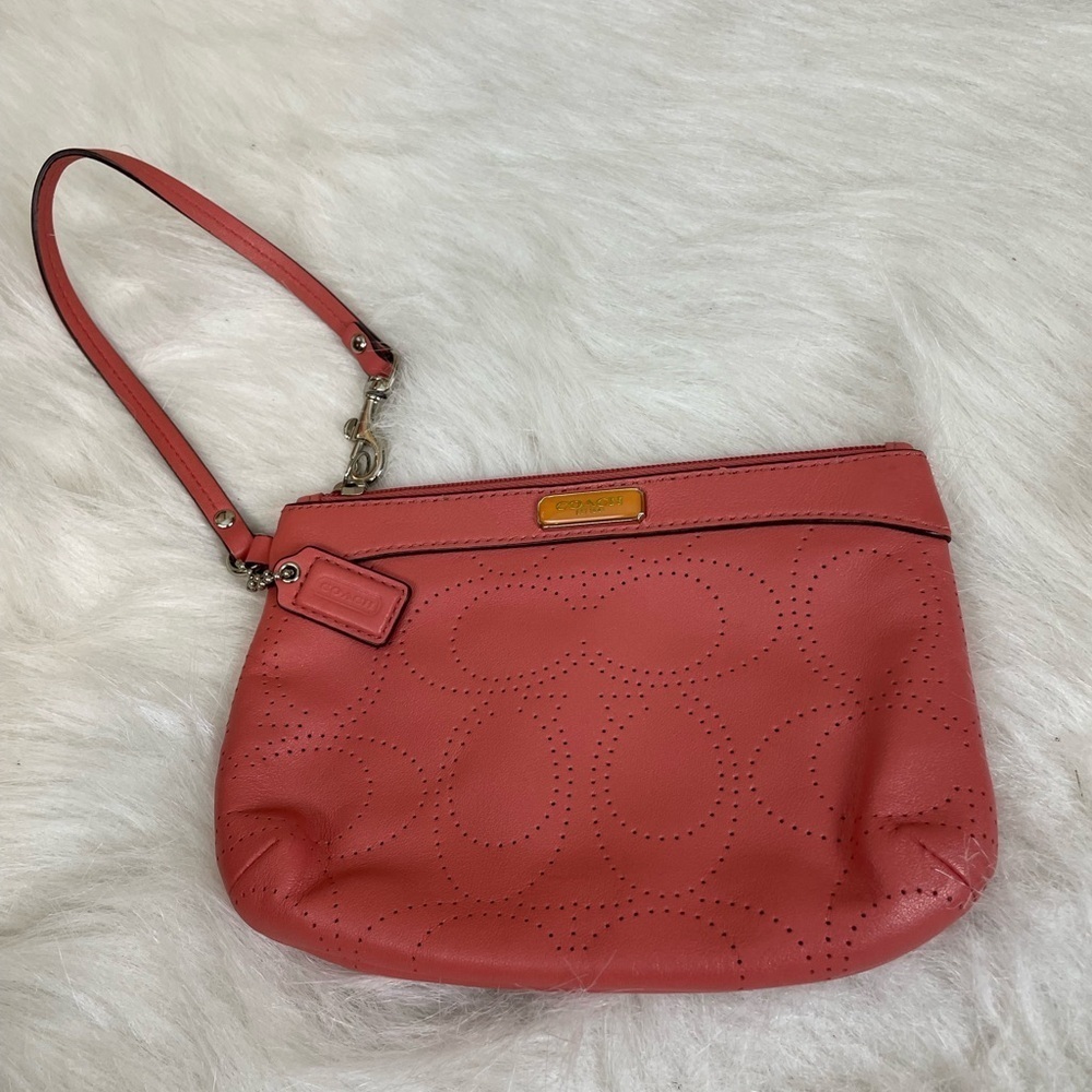 Coach Pink Leather Women's wristlet